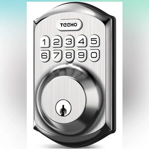 🆕 Keyless Entry Door Lock with Keypad, satin nickel